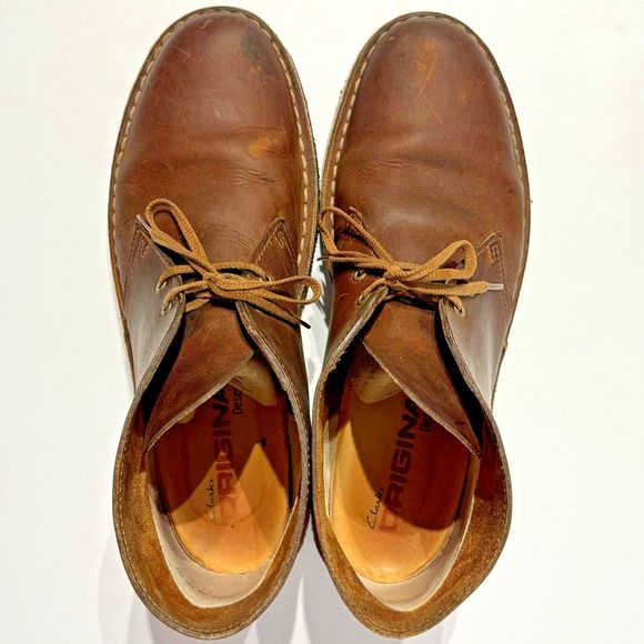 Clarks Originals Desert Boot Chukka Brown Leather Crepe Soles Men’s Size 9M main image 16